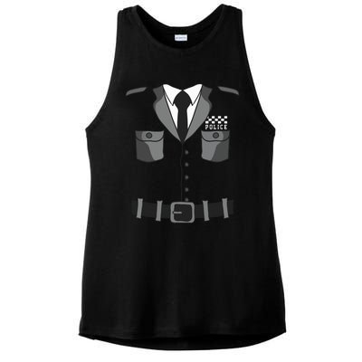 British Policeman Bobby Copper Police Halloween Costume Ladies PosiCharge Tri-Blend Wicking Tank