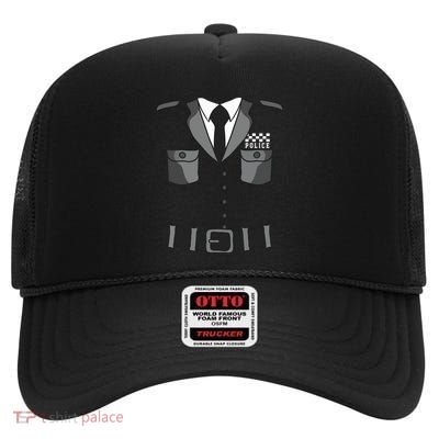 British Policeman Bobby Copper Police Halloween Costume High Crown Mesh Back Trucker Hat