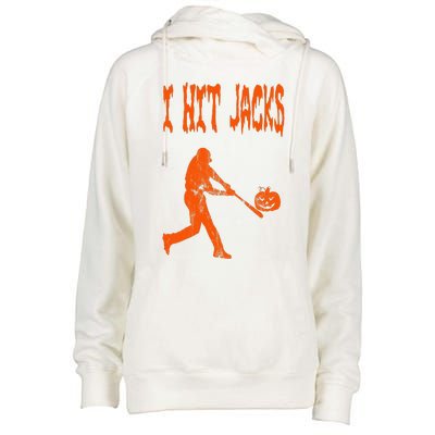 Baseball Pumpkin Bat Homerun Dinger HR Field Batter Ball Guy Womens Funnel Neck Pullover Hood