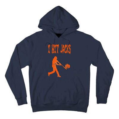 Baseball Pumpkin Bat Homerun Dinger HR Field Batter Ball Guy Tall Hoodie