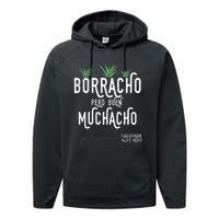 Borracho Pero Buen Muchacho Mexico Saying Performance Fleece Hoodie