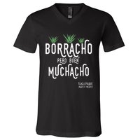 Borracho Pero Buen Muchacho Mexico Saying V-Neck T-Shirt