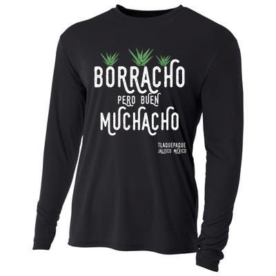 Borracho Pero Buen Muchacho Mexico Saying Cooling Performance Long Sleeve Crew