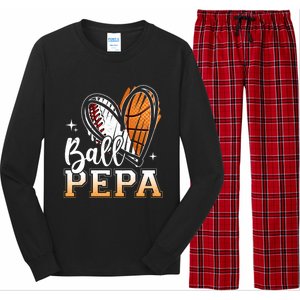 Ball Pepa Baseball Basketball Pepa Grandpa Fathers Day Gift Long Sleeve Pajama Set