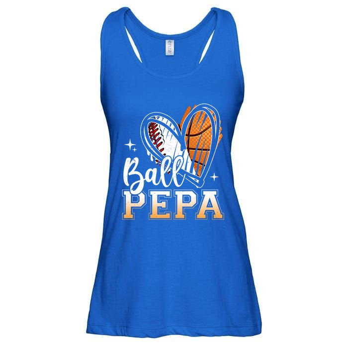 Ball Pepa Baseball Basketball Pepa Grandpa Fathers Day Gift Ladies Essential Flowy Tank