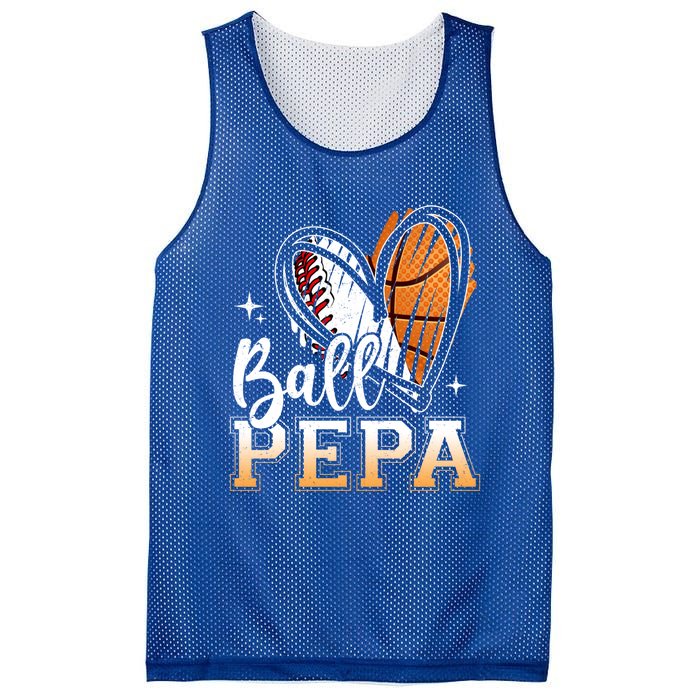 Ball Pepa Baseball Basketball Pepa Grandpa Fathers Day Gift Mesh Reversible Basketball Jersey Tank