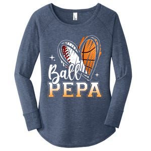 Ball Pepa Baseball Basketball Pepa Grandpa Fathers Day Gift Women's Perfect Tri Tunic Long Sleeve Shirt