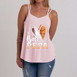 Ball Pepa Baseball Basketball Pepa Grandpa Fathers Day Gift Women's Strappy Tank