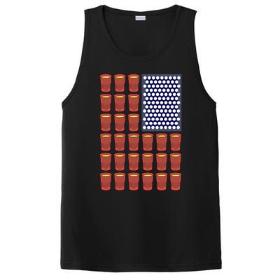 Beer Pong Balls Drunk America Flag 4th July Ing Gift PosiCharge Competitor Tank