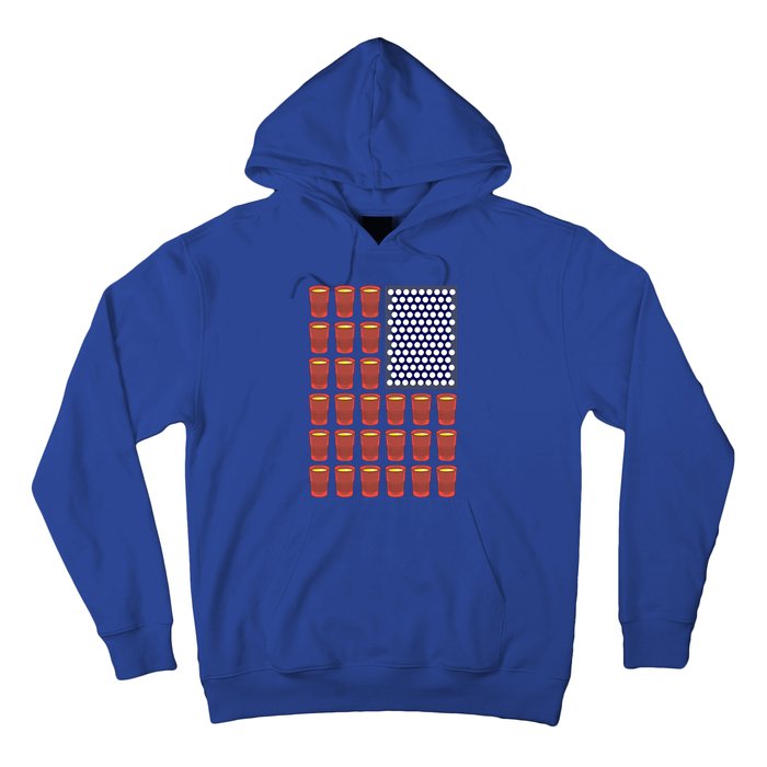 Beer Pong Balls Drunk America Flag 4th July Ing Gift Hoodie