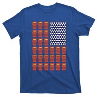 Beer Pong Balls Drunk America Flag 4th July Ing Gift T-Shirt