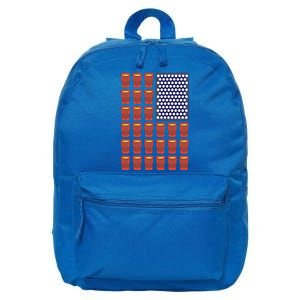 Beer Pong Balls Drunk America Flag 4th July Ing Gift 16 in Basic Backpack