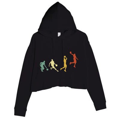 Basketball Player Basketballer Sports Evolution Crop Fleece Hoodie