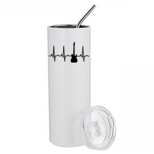 Bass Player Bass Guitar Player Heartbeat Stainless Steel Tumbler