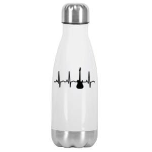 Bass Player Bass Guitar Player Heartbeat Stainless Steel Insulated Water Bottle