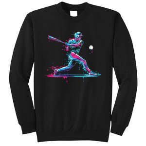 Baseball Player Baseball Drip For Ice Cream Sweatshirt