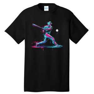 Baseball Player Baseball Drip For Ice Cream Tall T-Shirt