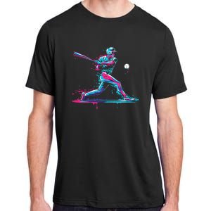 Baseball Player Baseball Drip For Ice Cream Adult ChromaSoft Performance T-Shirt