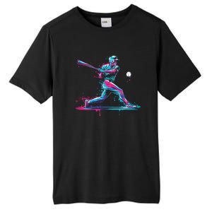 Baseball Player Baseball Drip For Ice Cream Tall Fusion ChromaSoft Performance T-Shirt