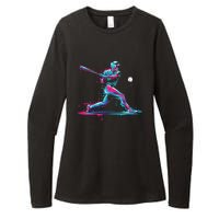 Baseball Player Baseball Drip For Ice Cream Womens CVC Long Sleeve Shirt