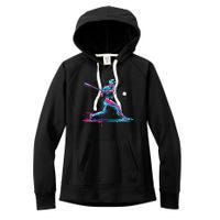 Baseball Player Baseball Drip For Ice Cream Women's Fleece Hoodie