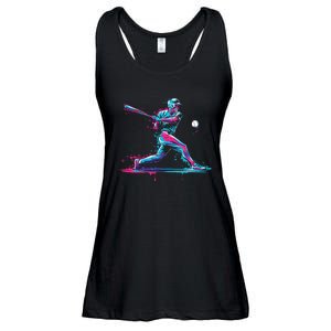 Baseball Player Baseball Drip For Ice Cream Ladies Essential Flowy Tank