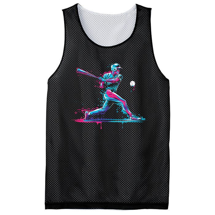 Baseball Player Baseball Drip For Ice Cream Mesh Reversible Basketball Jersey Tank