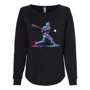 Baseball Player Baseball Drip For Ice Cream Womens California Wash Sweatshirt