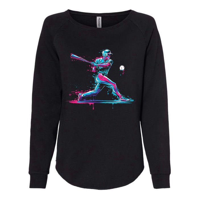 Baseball Player Baseball Drip For Ice Cream Womens California Wash Sweatshirt