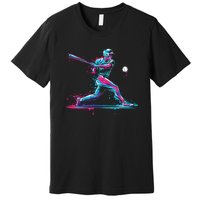 Baseball Player Baseball Drip For Ice Cream Premium T-Shirt