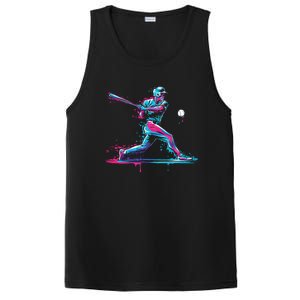 Baseball Player Baseball Drip For Ice Cream PosiCharge Competitor Tank