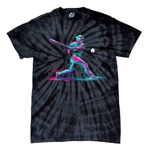 Baseball Player Baseball Drip For Ice Cream Tie-Dye T-Shirt