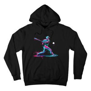 Baseball Player Baseball Drip For Ice Cream Tall Hoodie