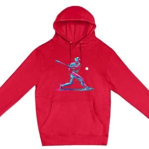 Baseball Player Baseball Drip For Ice Cream Premium Pullover Hoodie