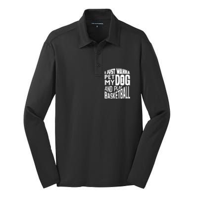 Basketball Player  Basketball Lover Silk Touch Performance Long Sleeve Polo