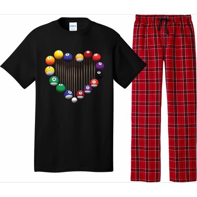 Billiard Pool Billiard Ball Billiard Player Lover Heart Men Gift Pajama Set