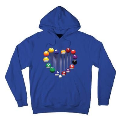 Billiard Pool Billiard Ball Billiard Player Lover Heart Men Gift Tall Hoodie