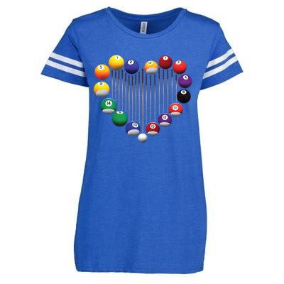 Billiard Pool Billiard Ball Billiard Player Lover Heart Men Gift Enza Ladies Jersey Football T-Shirt