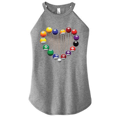 Billiard Pool Billiard Ball Billiard Player Lover Heart Men Gift Women's Perfect Tri Rocker Tank