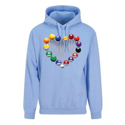 Billiard Pool Billiard Ball Billiard Player Lover Heart Men Gift Unisex Surf Hoodie