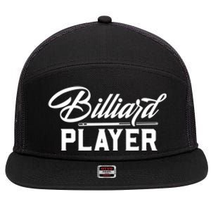 Billiards Player Billiards Dad Gift For Father’s Day 7 Panel Mesh Trucker Snapback Hat