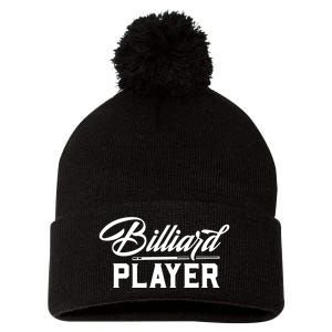 Billiards Player Billiards Dad Gift For Father’s Day Pom Pom 12in Knit Beanie