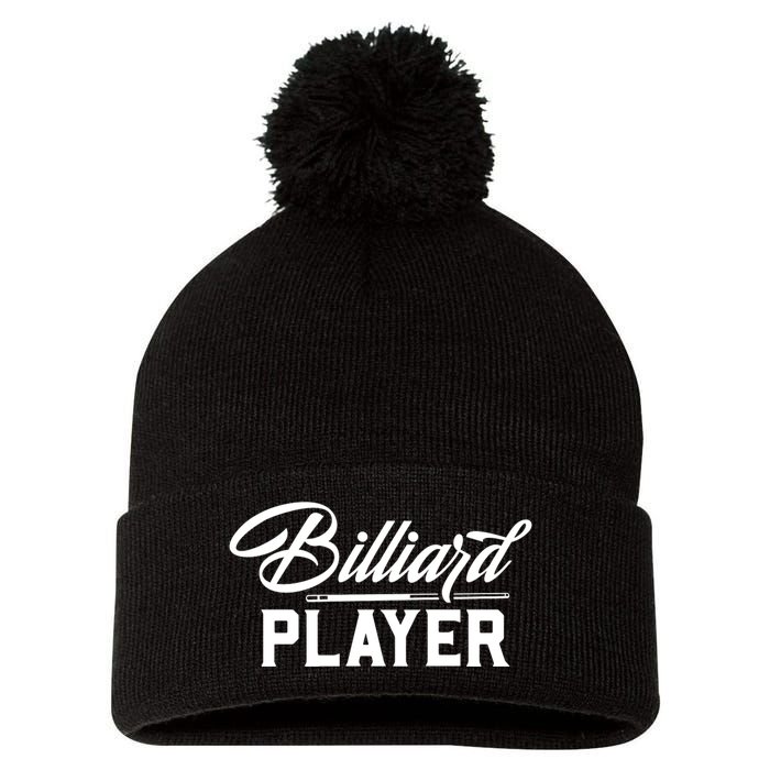 Billiards Player Billiards Dad Gift For Father’s Day Pom Pom 12in Knit Beanie