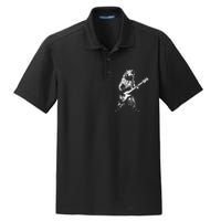 Bear Playing Bass Guitar Bear Retro Music Lovers Dry Zone Grid Polo