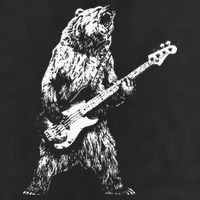 Bear Playing Bass Guitar Bear Retro Music Lovers Hat