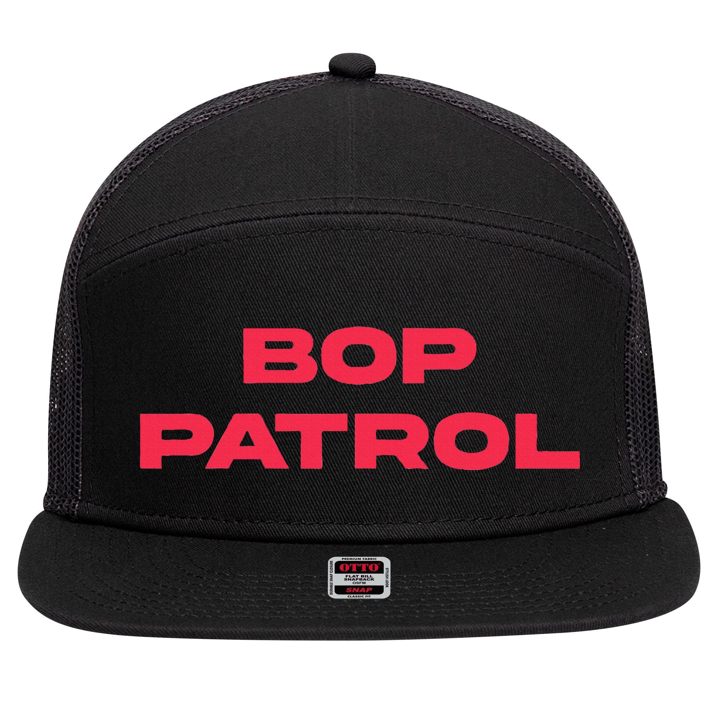 Bop Patrol 7 Panel Mesh Trucker Snapback Hat
