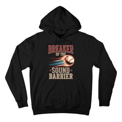 Baseball Pitcher Batter Funny Breaker Of The Sound Barrier Hoodie