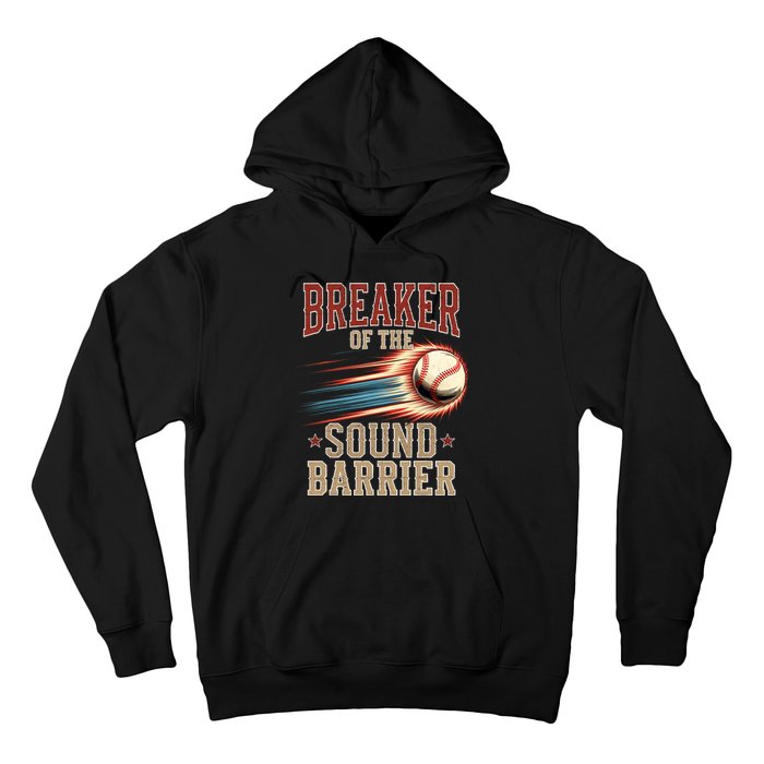 Baseball Pitcher Batter Funny Breaker Of The Sound Barrier Hoodie