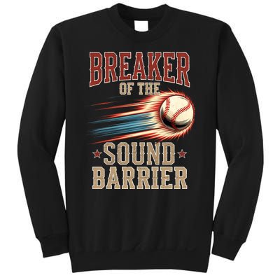 Baseball Pitcher Batter Funny Breaker Of The Sound Barrier Sweatshirt