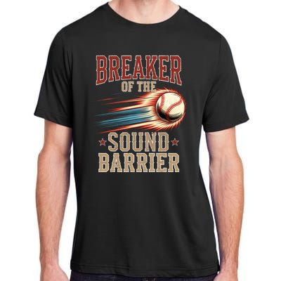 Baseball Pitcher Batter Funny Breaker Of The Sound Barrier Adult ChromaSoft Performance T-Shirt